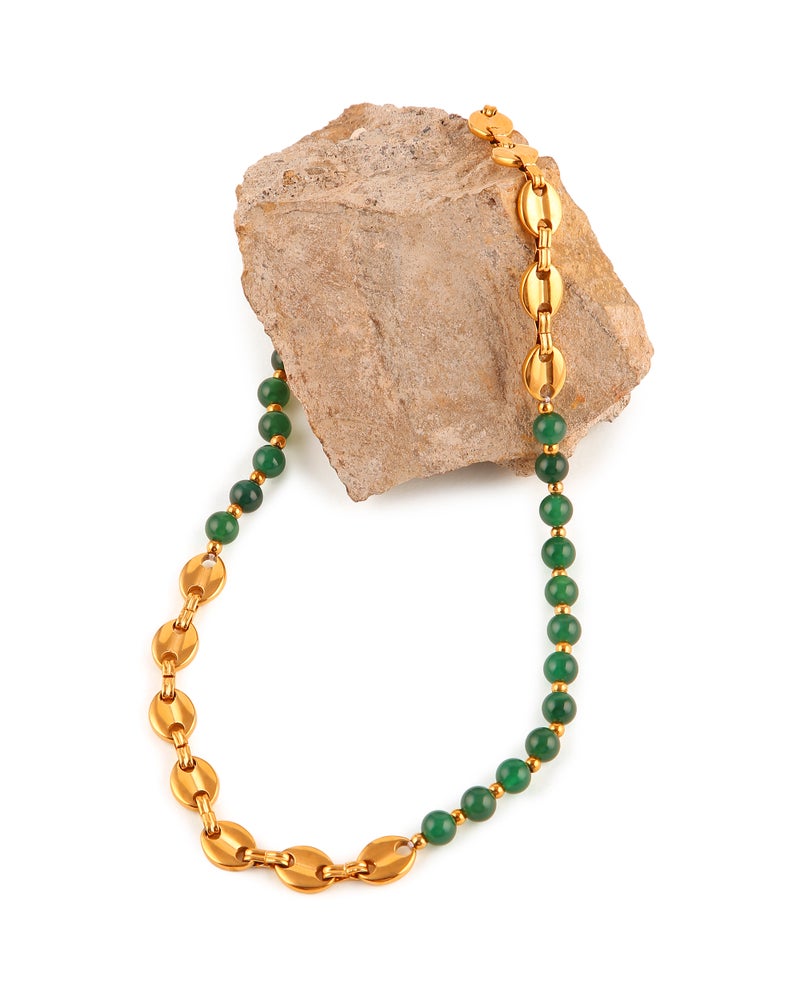 TAAHIRA Dallas Emerald Bead Neclace - Image 2